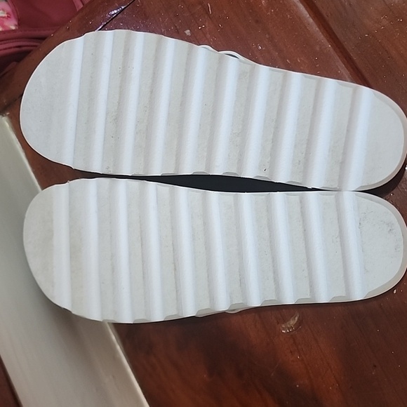 Reef White Mules with Cork Footbed Platform Open Toe Sandals, sz 9 - Picture 13 of 17